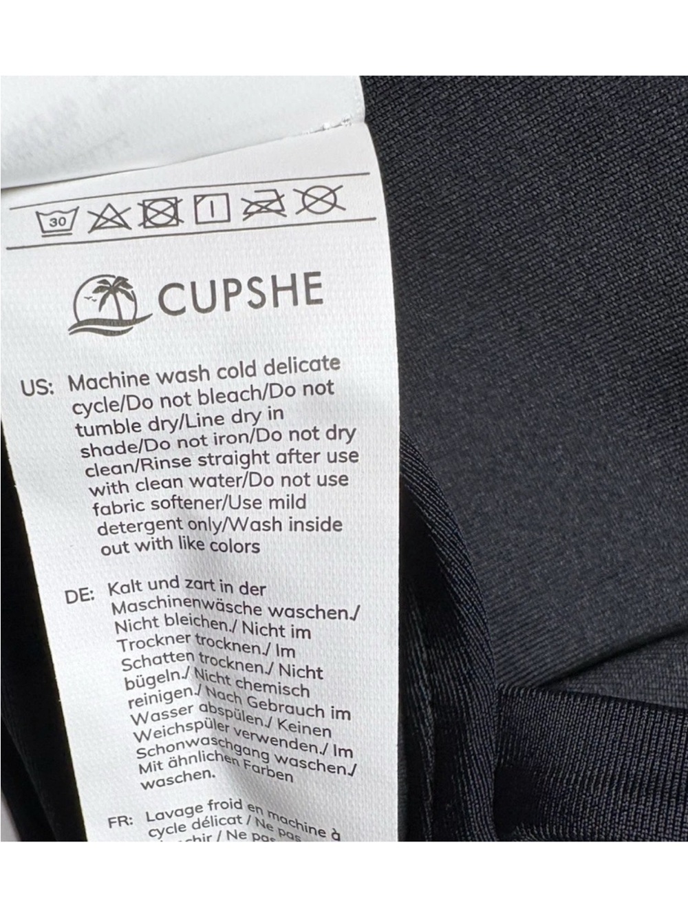 CUPSHE Little Escape Black Bikini Set Women’s Size Med High Rise NWT - Picture 12 of 13